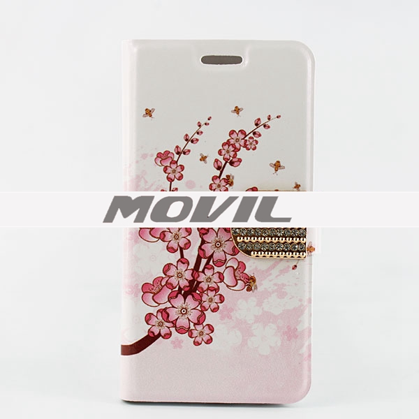 NP-2044 Flor PU funda para Samsung Galaxy A3 A300F A300FU-4